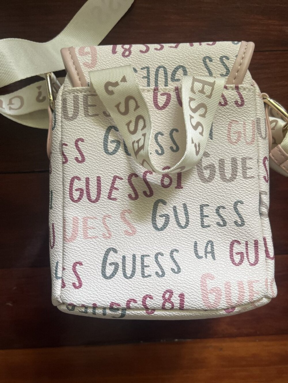 GUESS Juniper Pink Logo Print Phone Crossbody Mini Purse Wallet Bag - Picture 9 of 15